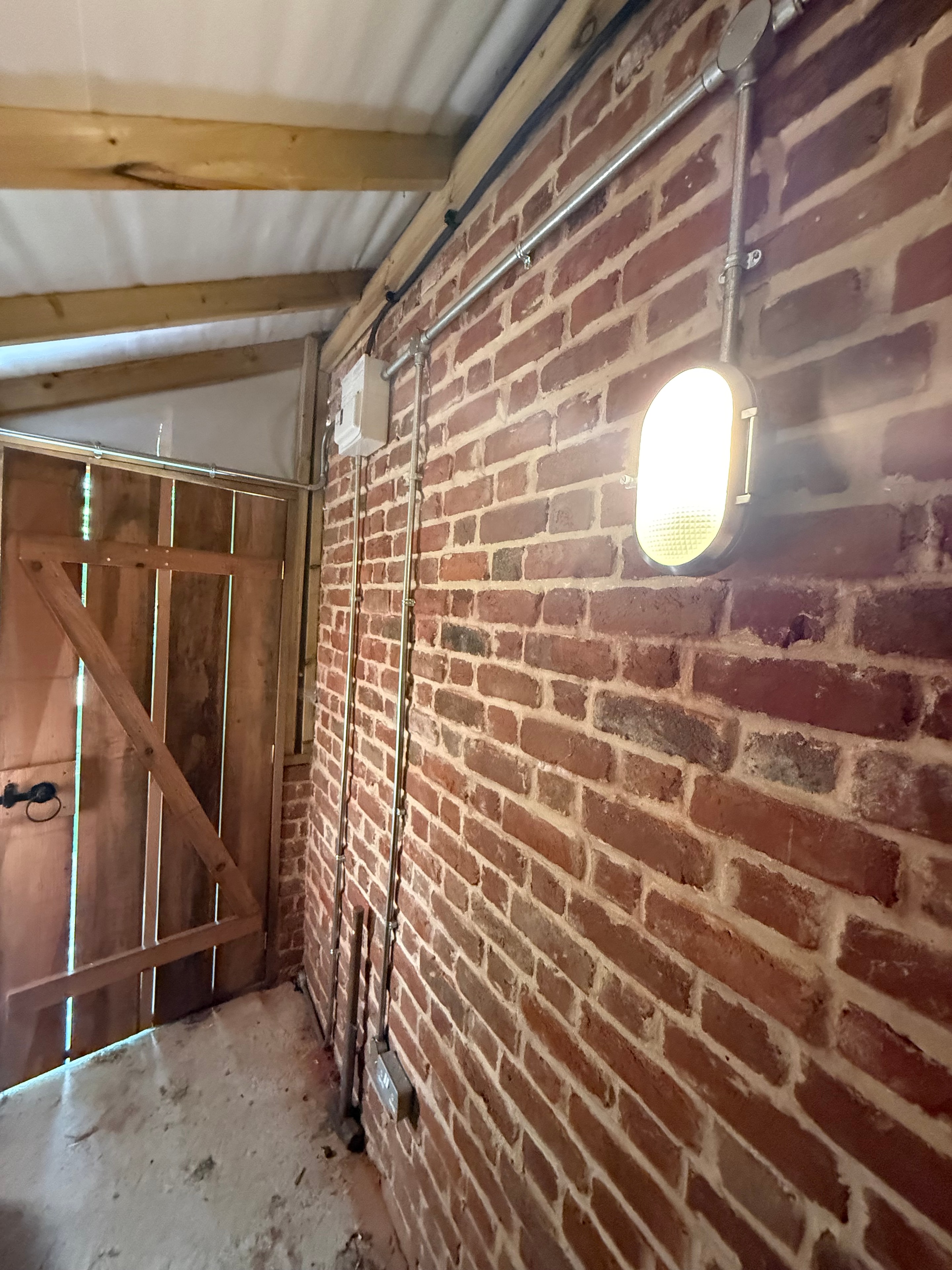Electrician fitting a socket